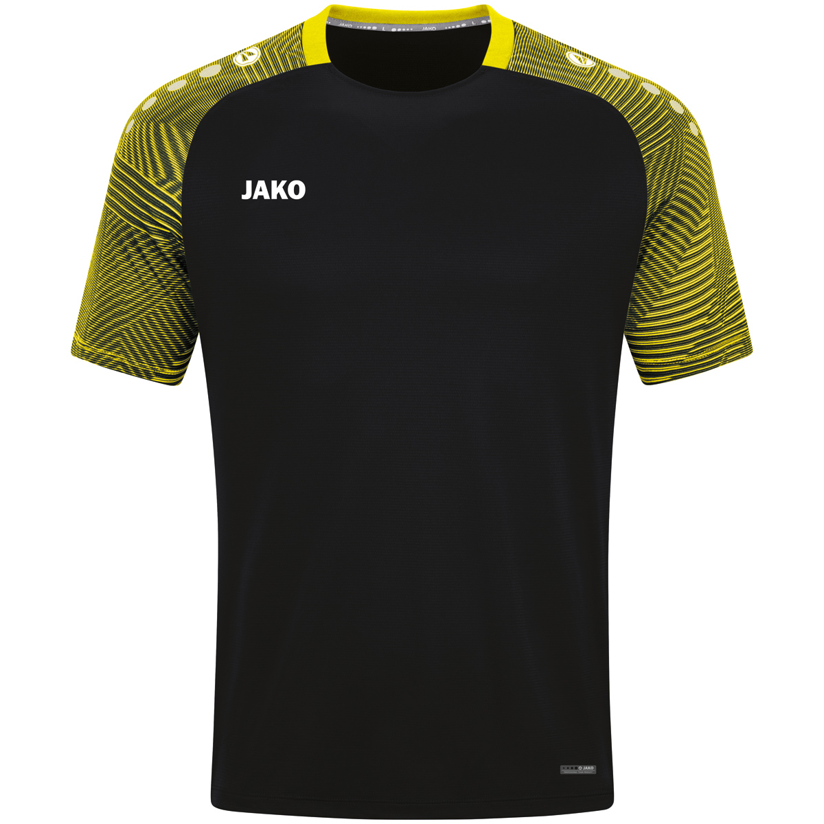 T-shirt z naszej linii Teamline Performance zachwyca grafiką i dynamicznymi elementami w żakardowym rękawie. Zrównoważony T-shirt JAKO Performance jest wykonany w 100% z poliestru pochodzącego z recyklingu.